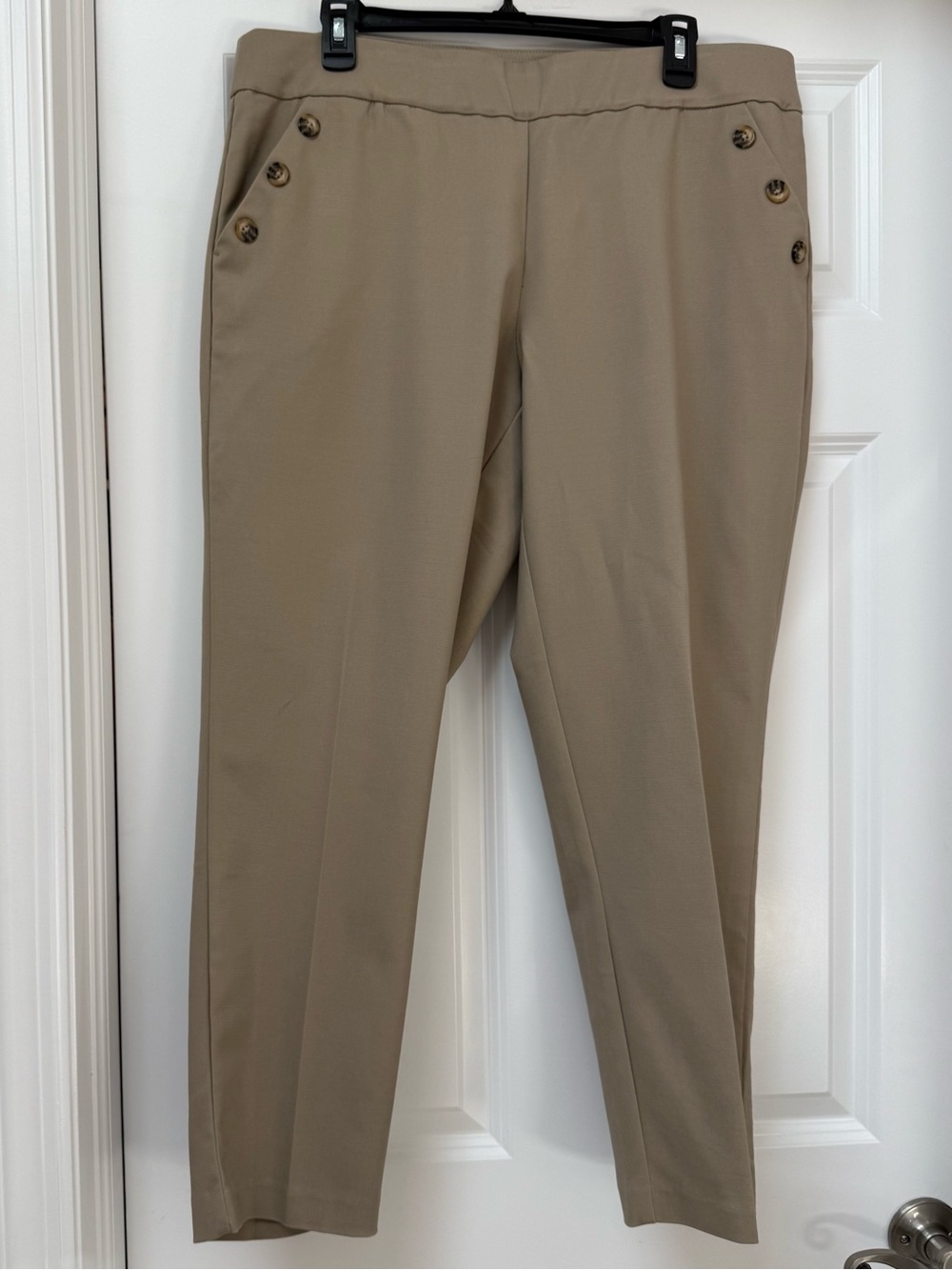 CJ Banks Signature Slimming women's pants in a classic tan size 16W